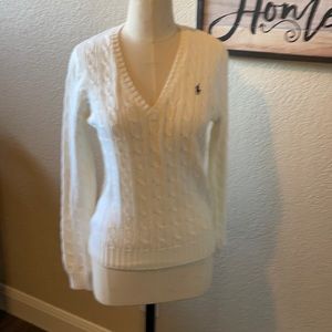 White polo sweater